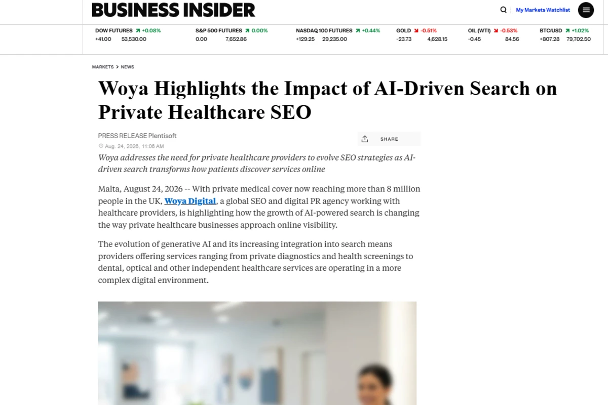 Woya Highlights the Impact of AI-Driven Search on Private Healthcare SEO