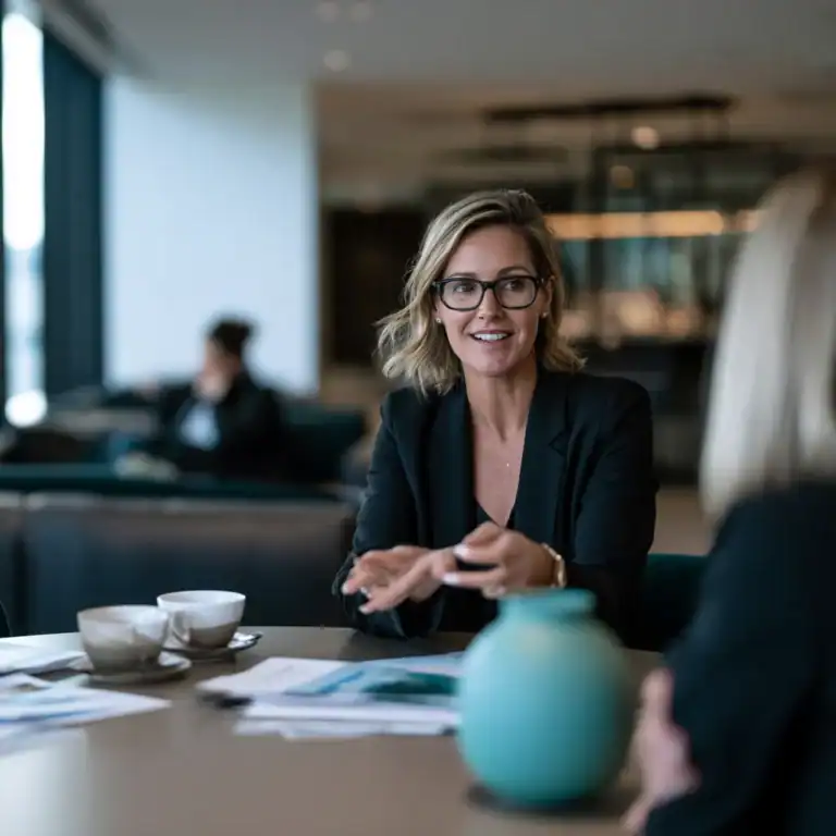 Accountant in client meeting